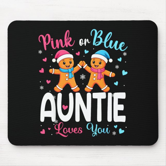 Gingerbread Nk Or Blue Auntie Loves You Christmas  Mouse Mat (Front)