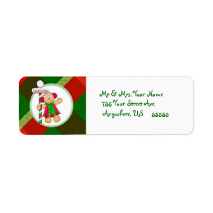 Gingerbread Northpole Return Address Labels