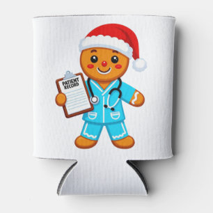 Gingerbread Nurse Christmas 2026 Holiday Healthcar Can Cooler