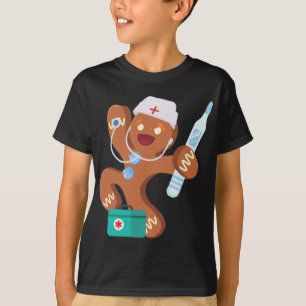 Gingerbread Nurse Christmas Cookies Baking Costume T-Shirt
