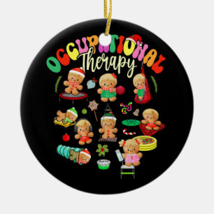 Gingerbread Occupational Therapy OT OTA Therapist  Ceramic Tree Decoration