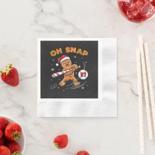 Gingerbread Oh Snap 67 Baseball Napkin