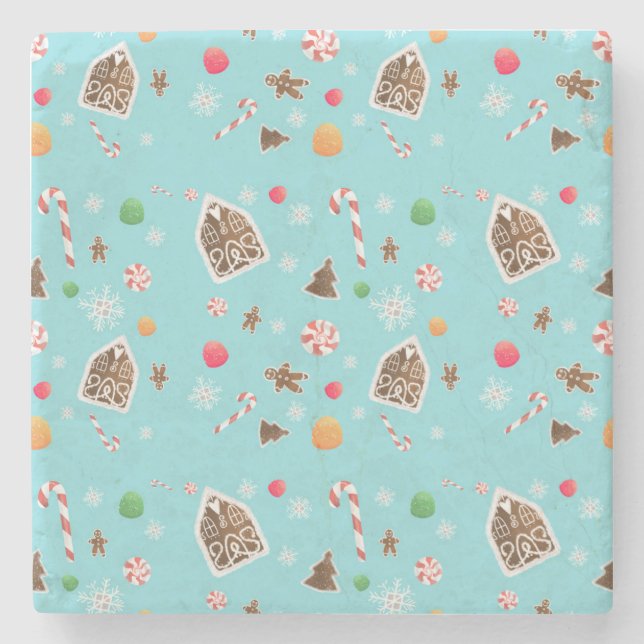 Gingerbread Ornament  Stone Coaster (Front)