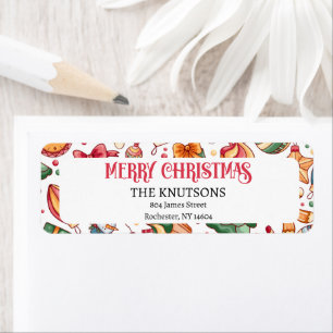Gingerbread Personalised Christmas Return Address