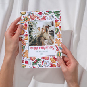 Gingerbread Personalised Merry Christmas Photo Holiday Card