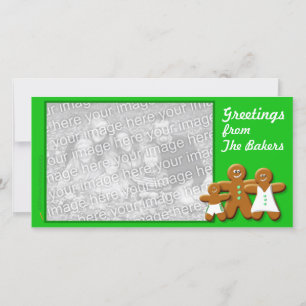 Gingerbread Photo Card Template (Trad. Trio boy)