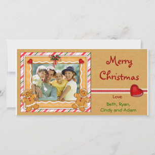 Gingerbread Photo Greetings Holiday Card