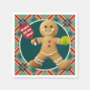 Gingerbread Pickleball Extravaganza Napkin