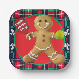 Gingerbread Pickleball Party  Paper Plate