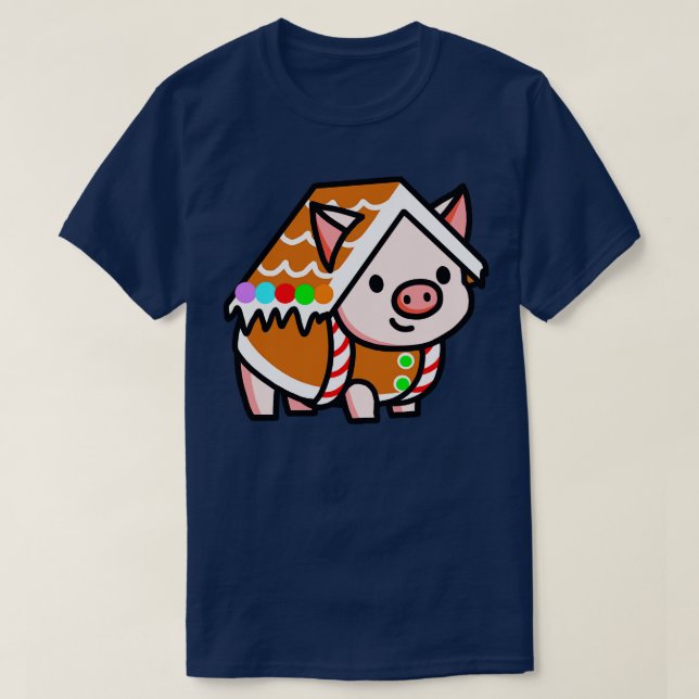 Gingerbread Piggy  T-Shirt (Design Front)