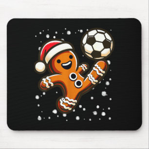 Gingerbread Plays Soccer Bicycle Kick, Cookie Chri Mouse Mat