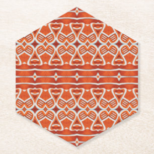 GINGERBREAD Pointed Hexagon Paper Coasters