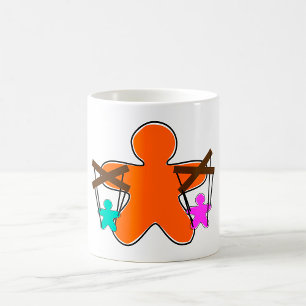 Gingerbread Puppet Master Controlling Characters Coffee Mug