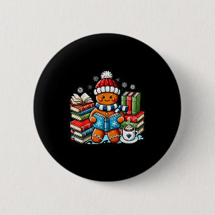 Gingerbread Reading Teacher Bookish Library Kids U 6 Cm Round Badge