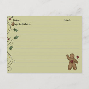Gingerbread Recipe Cards