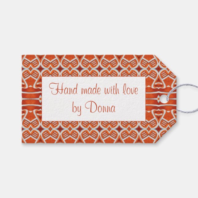 GINGERBREAD Rectangle "Hand Made" Tags (Front (Horizontal))