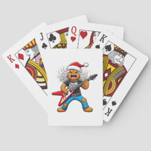 Gingerbread Rock Guitar Christmas 2026 Holiday Playing Cards