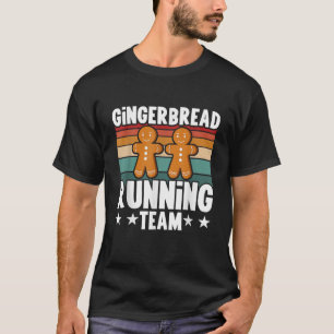 Gingerbread Running Team Candy Cane Cookie Gingerb T-Shirt
