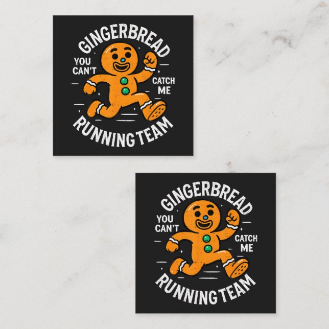 Gingerbread Running Team Card (Front/Back)