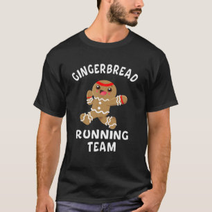 Gingerbread Running Team Christmas Cookie T-Shirt