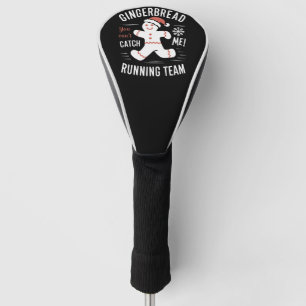 Gingerbread Running Team Christmas Humour Golf Head Cover