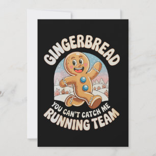 Gingerbread Running Team Christmas Xmas Holiday Card