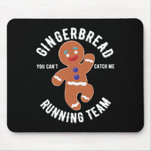 Gingerbread Running Team Fun Gingerbread Christmas Mouse Mat