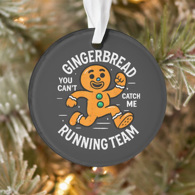 Gingerbread Running Team Ornament (Tree)