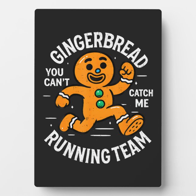 Gingerbread Running Team Plaque (Front)