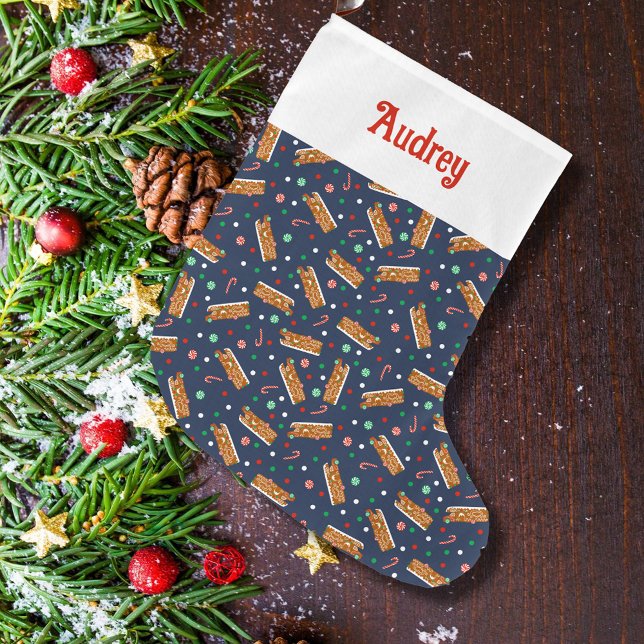 Gingerbread RV Class C Camper Personalised Large Christmas Stocking (Creator Uploaded)