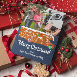 Gingerbread RV Class C Camper Photo Holiday Card<br><div class="desc">Show off your favourite photos from your camping vacation with this fun Christmas card. There's spots for adding a photo on the front and two more on the back, making it perfect for sharing pictures of your family or pretty scenery that you've seen during your travels. The greeting on the...</div>