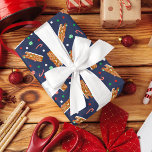 Gingerbread RVs Class C Camper Christmas Wrapping Paper<br><div class="desc">It's the perfect Christmas wrapping paper for RV owners. This fun patterned paper has illustrations of gingerbread RVs. Along with the festive class C campers are illustrations of assorted Christmas candies against a navy blue background.</div>