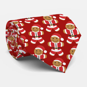 Gingerbread Santa Christmas Novelty Neck Tie