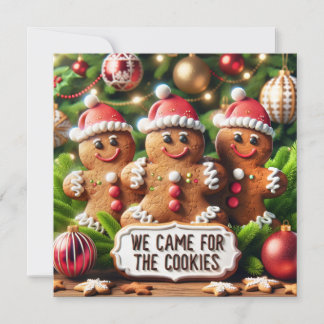 Gingerbread Santa Claus Holiday Card