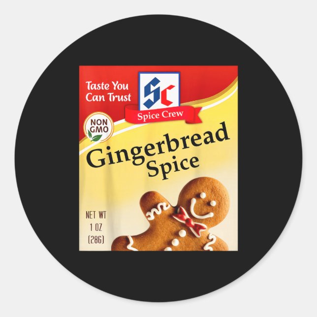 Gingerbread Sce Condiment Sce Costumes Group Match Classic Round Sticker (Front)