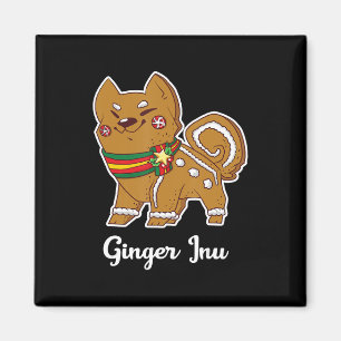 Gingerbread shiba inu Dog gift for christmas Magnet