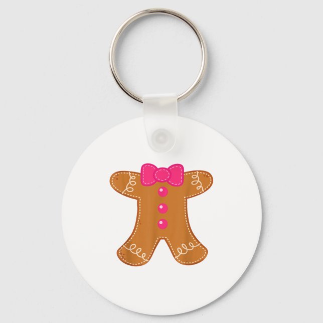 Gingerbread Shirt Adult Kids Men Women Cookie Cost Key Ring (Front)