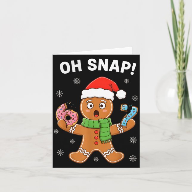 Gingerbread Six Seven 67 Bruh 6 7 Christmas Girl B Card (Front)