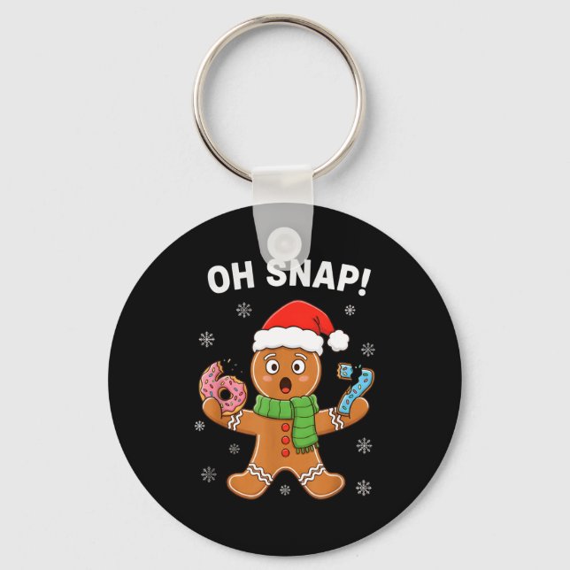 Gingerbread Six Seven 67 Bruh 6 7 Christmas Girl B Key Ring (Front)