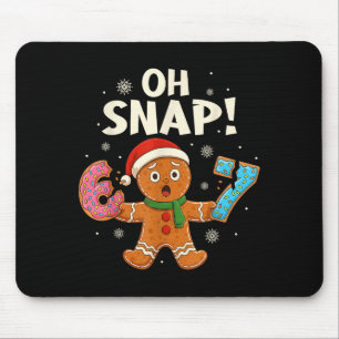 Gingerbread Six Seven 67 Bruh 6 7 Christmas Girl B Mouse Mat