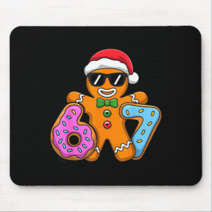 Gingerbread Six Seven 67 Ice Cream Drip Christmas  Mouse Mat