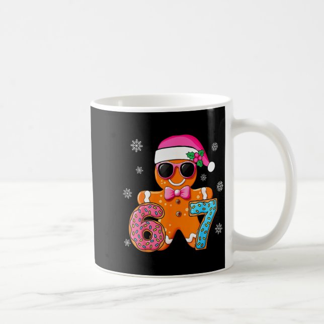 Gingerbread Six Seven 67 Meme 6 7 Funny Christmas  Coffee Mug (Right)