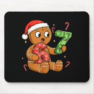 Gingerbread Six Seven 67 Meme 6 7 Funny Christmas  Mouse Mat