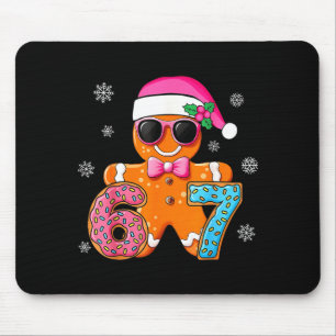 Gingerbread Six Seven 67 Meme 6 7 Funny Christmas  Mouse Mat