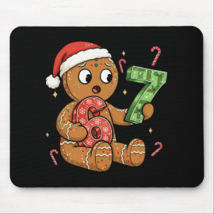 Gingerbread Six Seven 67 Meme 6 7 Funny Christmas  Mouse Mat