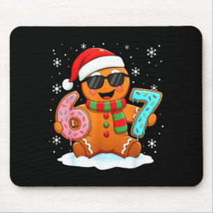 Gingerbread Six Seven Bruh Funny Christmas Meme Si Mouse Mat