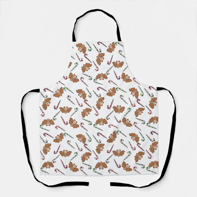 Gingerbread Skeleton Bat Apron (Front)