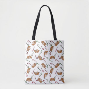 Gingerbread Skeleton Bat Tote Bag