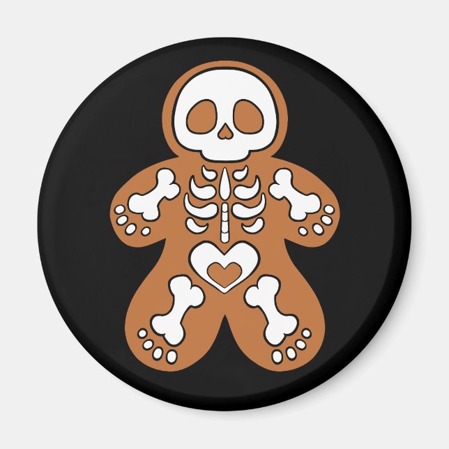 Gingerbread Skeleton Man Magnet (Front)