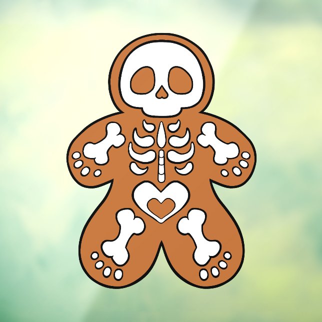 Gingerbread Skeleton Man Window Cling (Sheet 3)